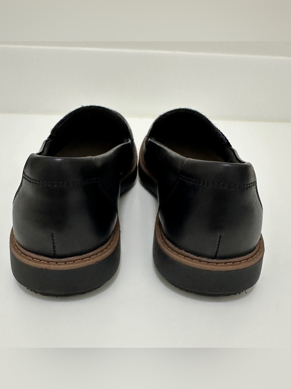 Clark’s Black Tweed & Leather Tassel Loafers - Women's 6 1/2- New - Picture 5 of 13